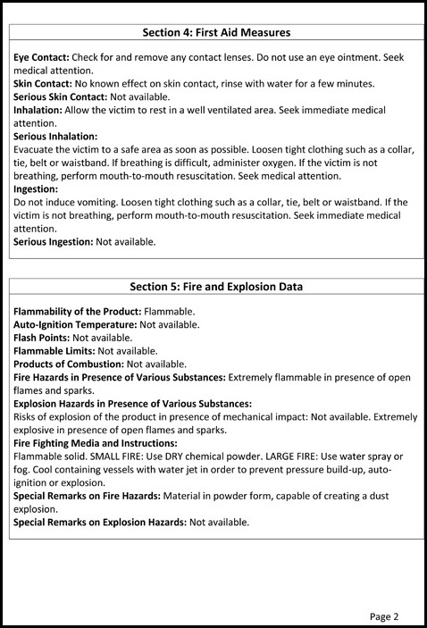 MSDS Page 2